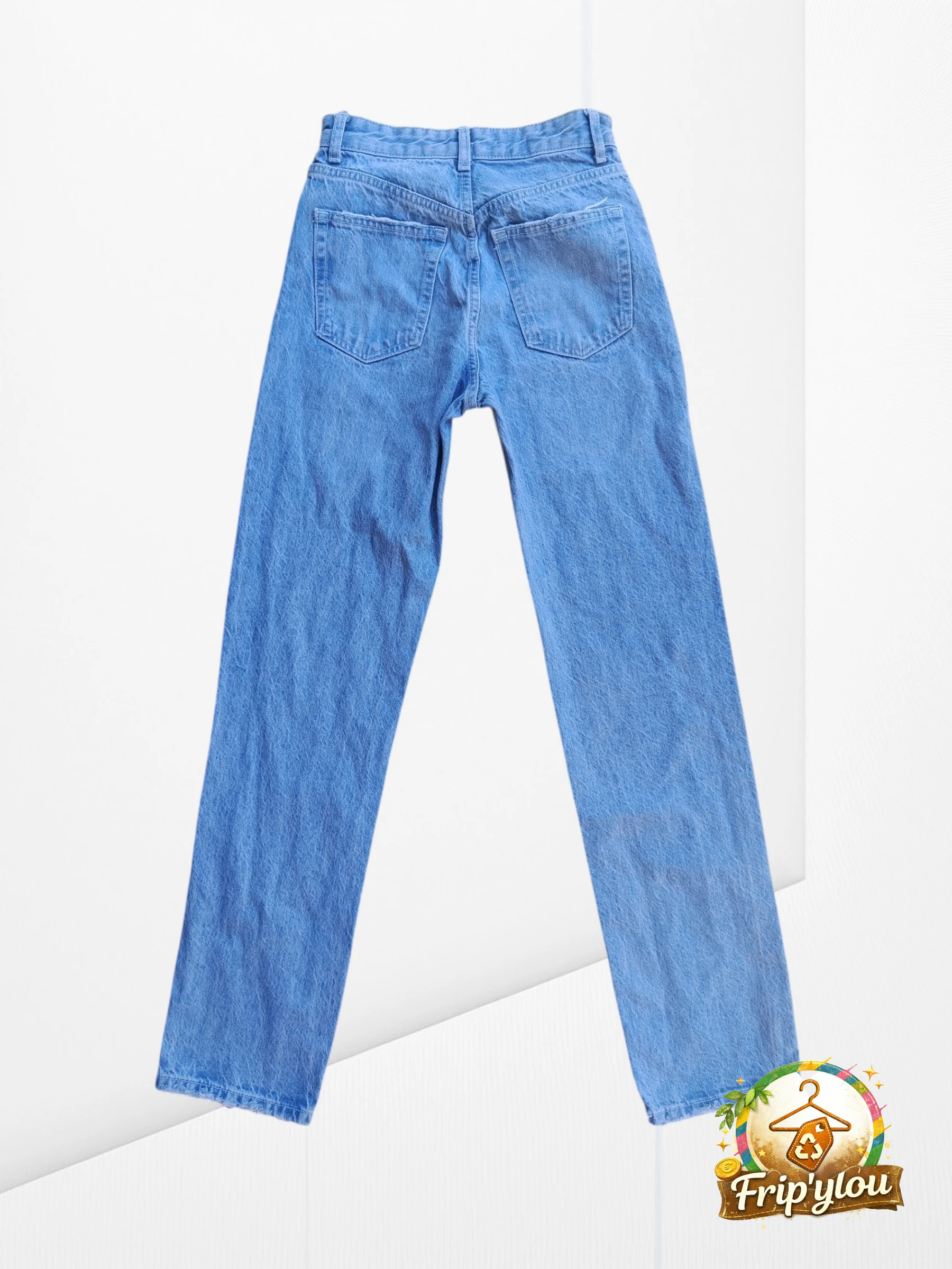 Jean Bershka met pennen en strass details – MOM Fit A0246 – photo 2